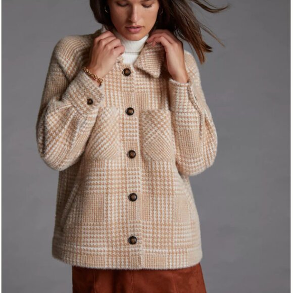 Houndstooth Shirt Jacket - Anthropologie - Picture 2 of 7